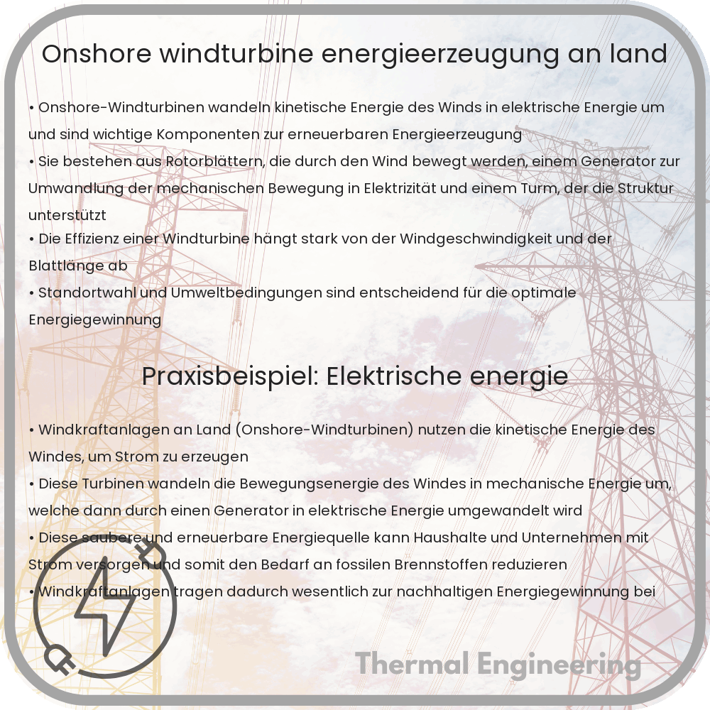 Onshore-Windturbine: Energieerzeugung an Land