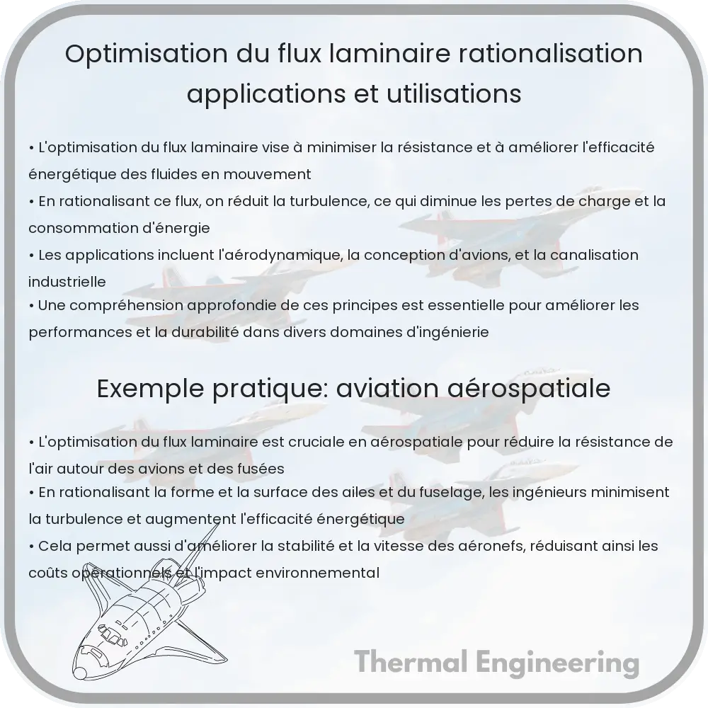 Optimisation du flux laminaire | Rationalisation, applications et utilisations