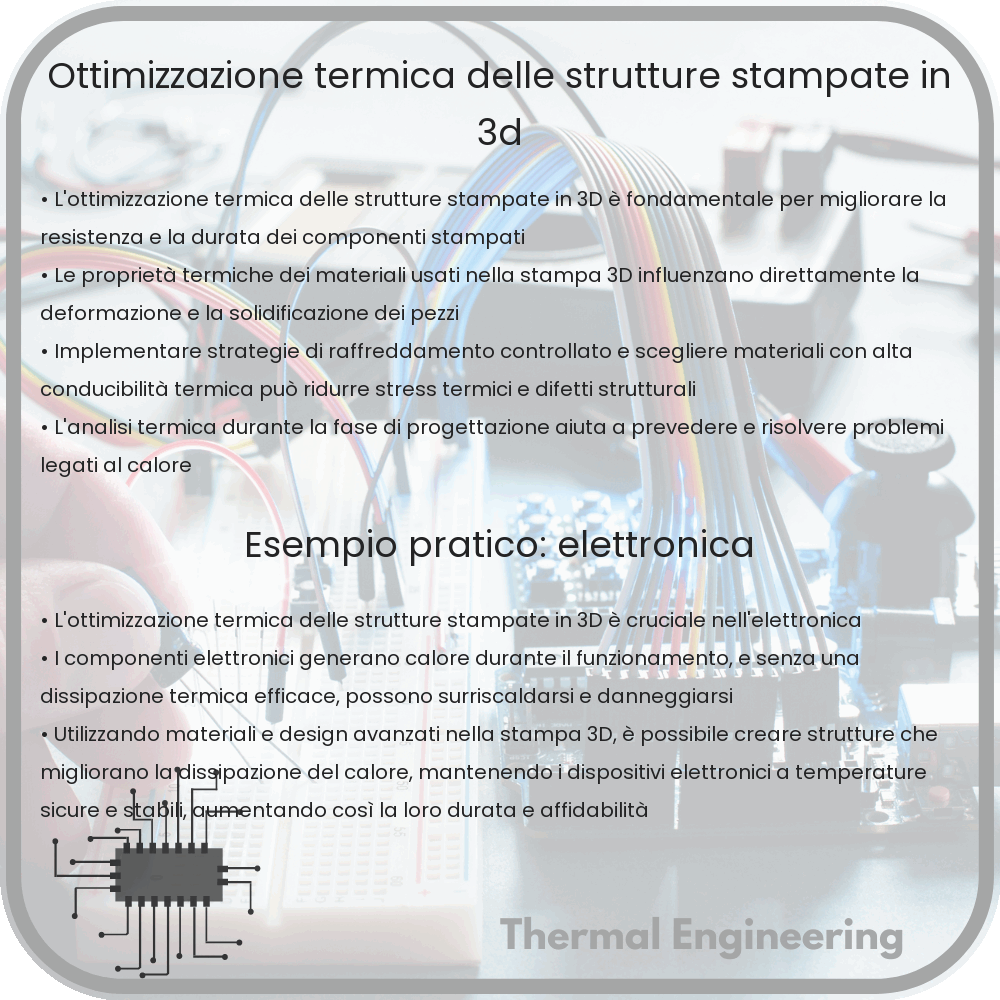 Ottimizzazione termica delle strutture stampate in 3D