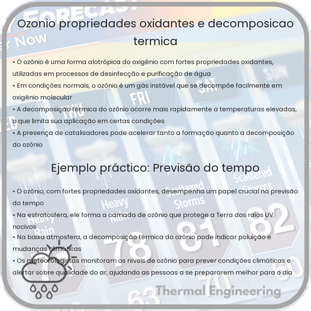 Ozônio | Propriedades Oxidantes e Decomposição Térmica