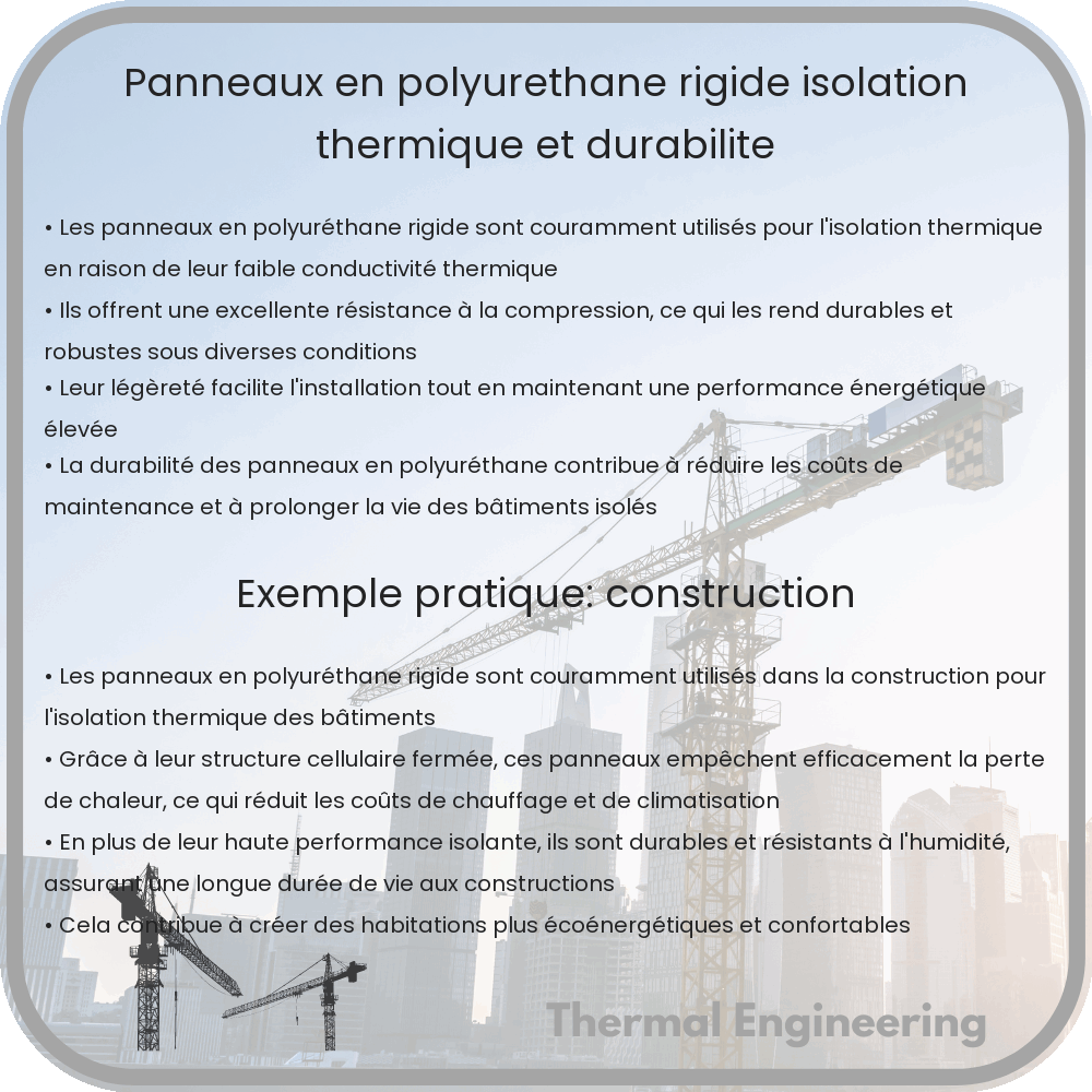 Panneaux en Polyuréthane Rigide | Isolation Thermique et Durabilité