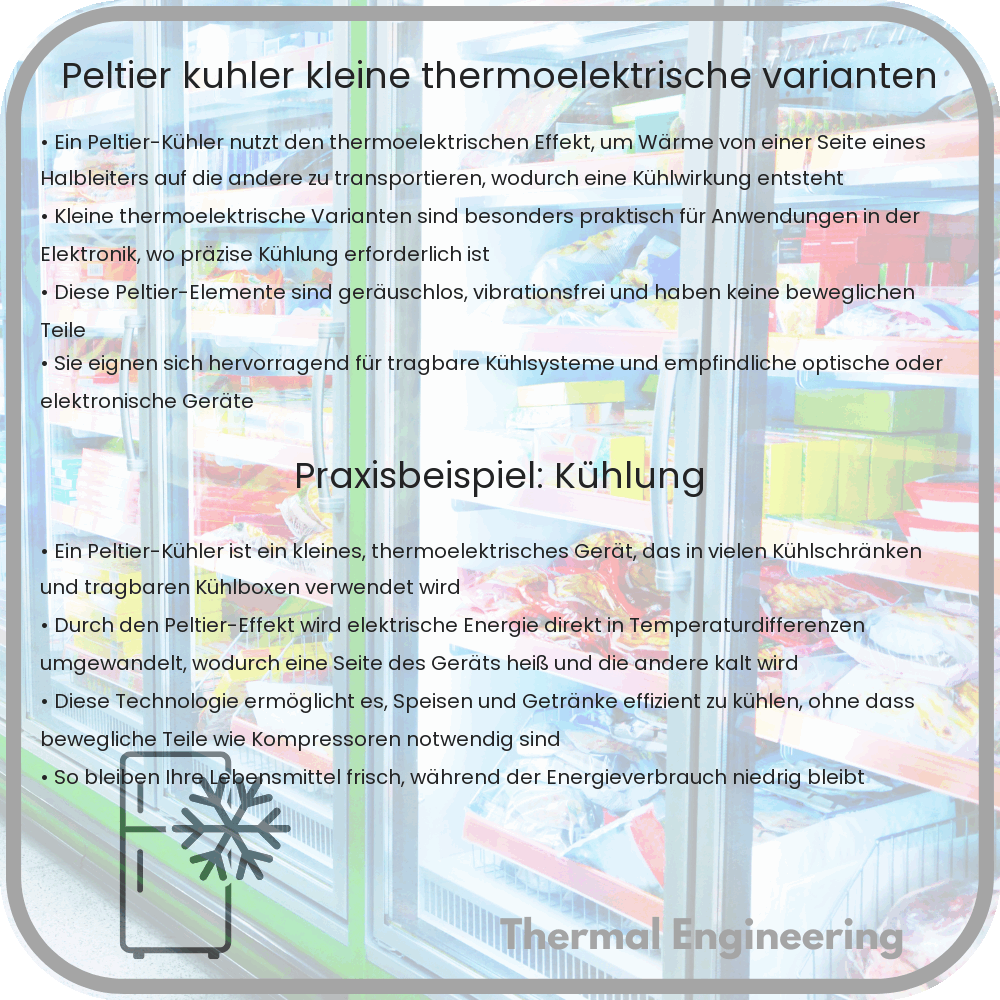 Peltier-Kühler | Kleine thermoelektrische Varianten
