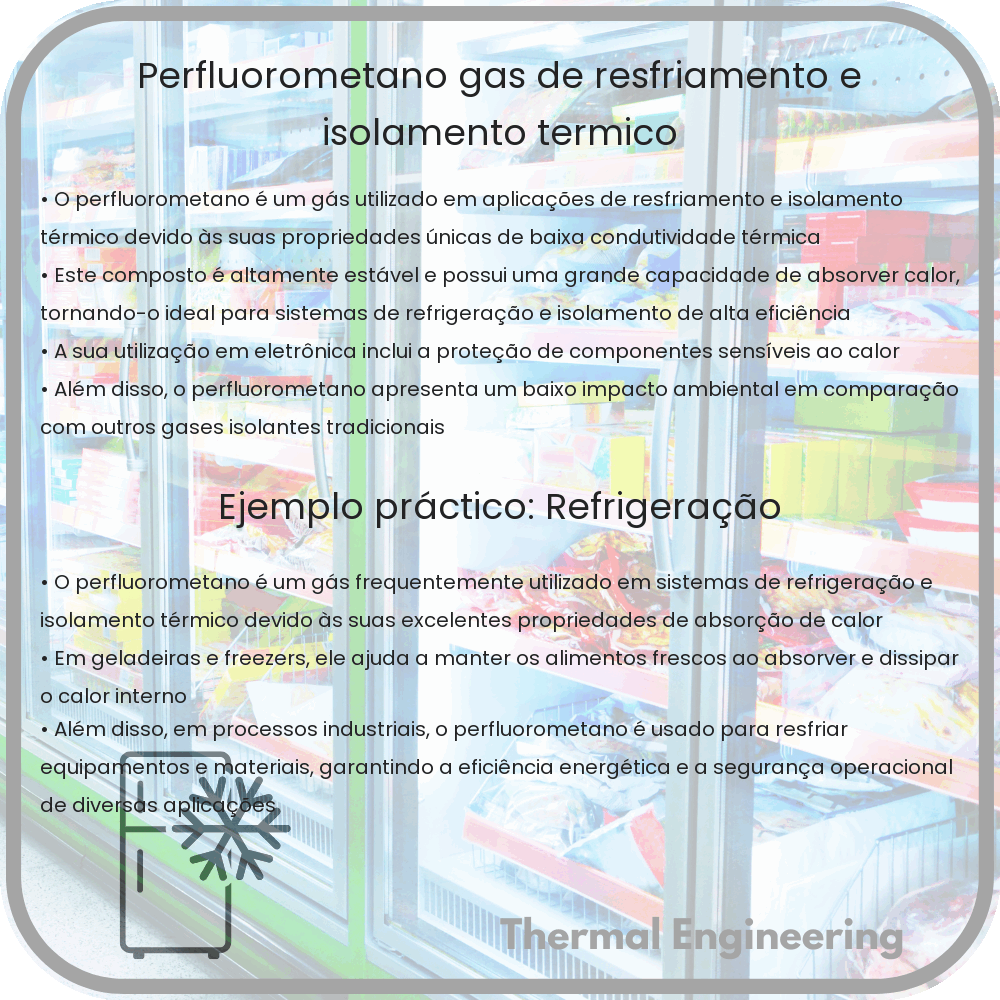Perfluorometano: Gás de Resfriamento e Isolamento Térmico