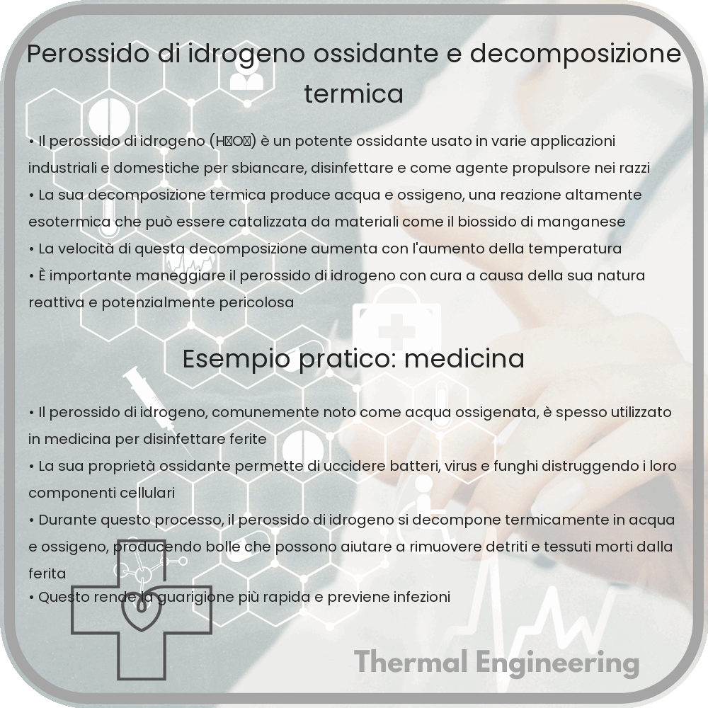 Perossido di idrogeno | Ossidante e Decomposizione Termica