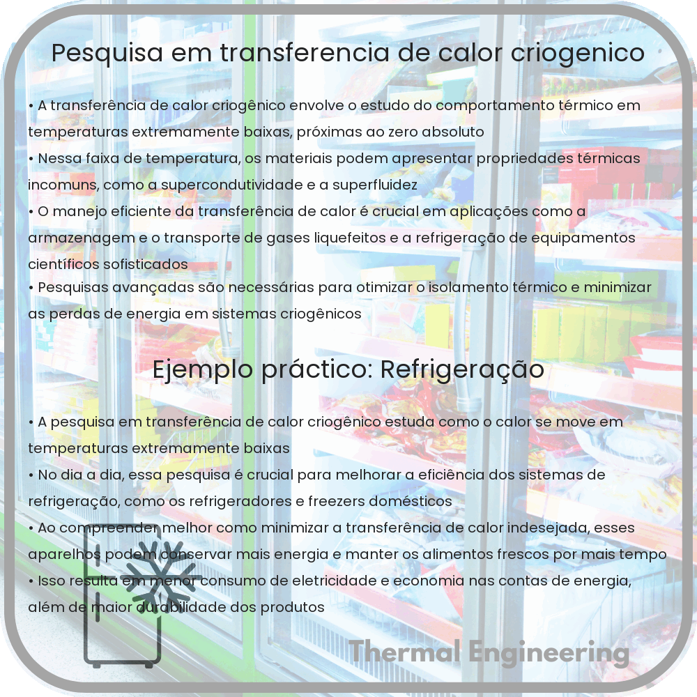 Pesquisa em transferência de calor criogênico