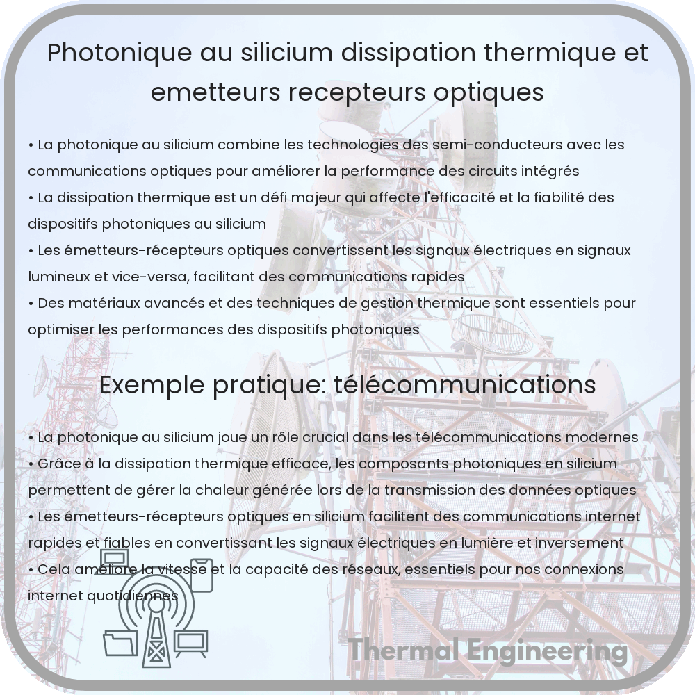 Photonique au Silicium : Dissipation Thermique et Émetteurs-Récepteurs Optiques