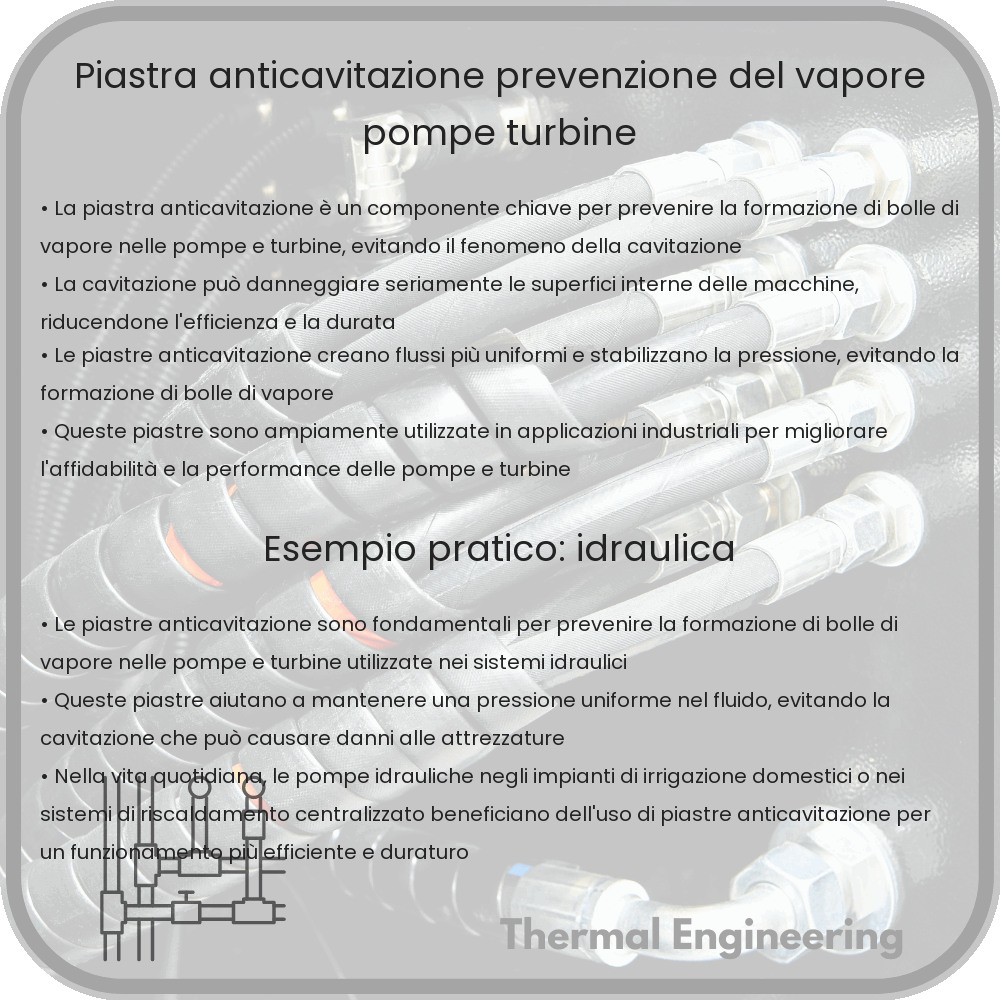 Piastra Anticavitazione | Prevenzione del Vapore, Pompe/Turbine