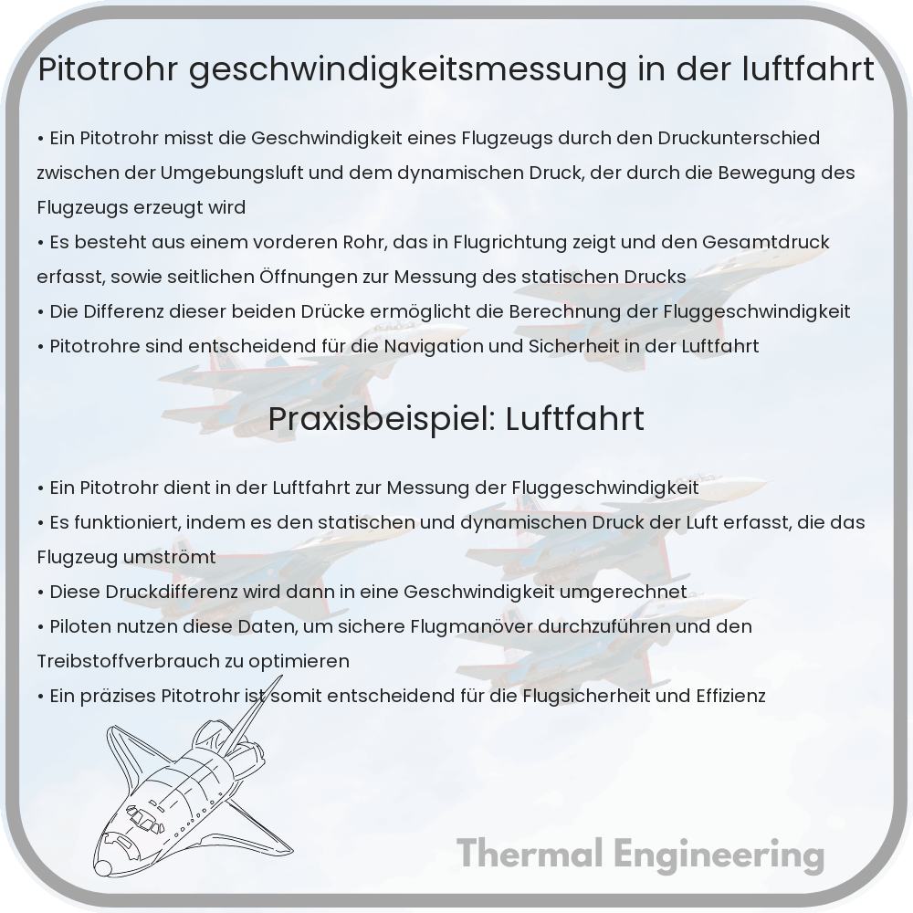 Pitotrohr: Geschwindigkeitsmessung in der Luftfahrt