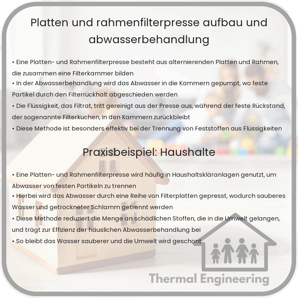 Platten- und Rahmenfilterpresse: Aufbau und Abwasserbehandlung