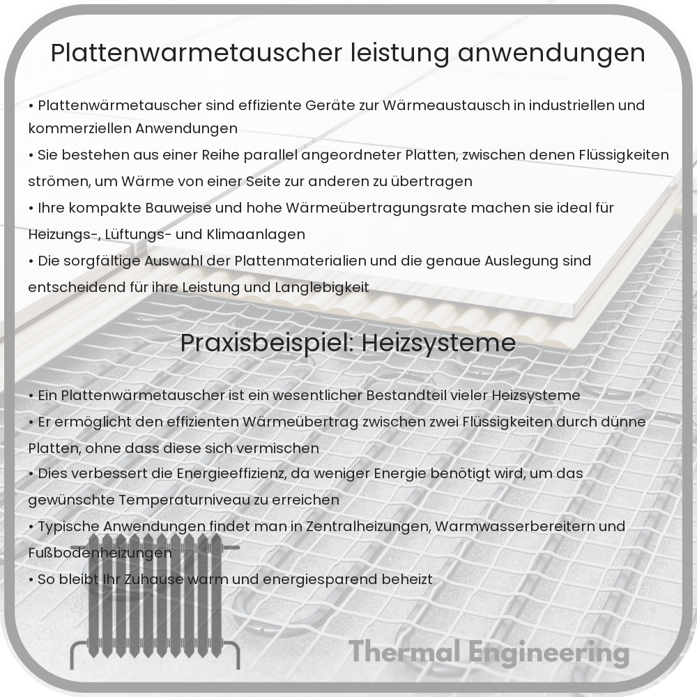 Plattenwärmetauscher | Leistung & Anwendungen
