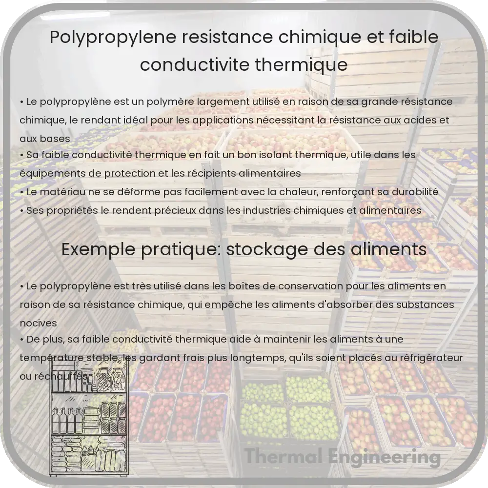 Polypropylène | Résistance Chimique et Faible Conductivité Thermique