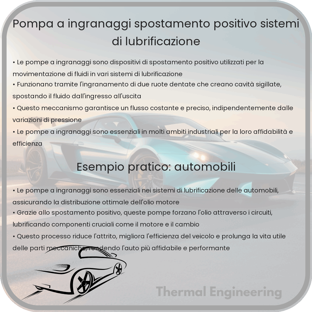 Pompa a Ingranaggi | Spostamento Positivo, Sistemi di Lubrificazione