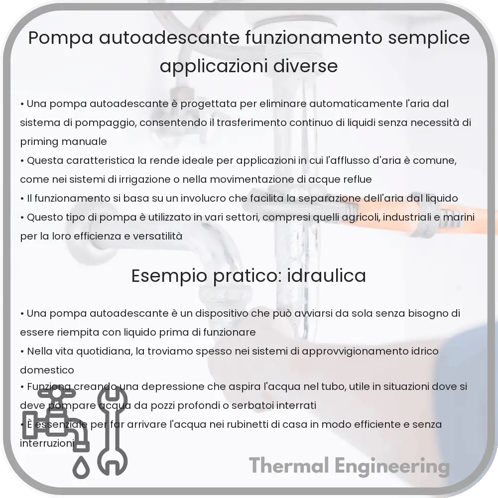 Pompa Autoadescante Funzionamento Semplice & Applicazioni Diverse