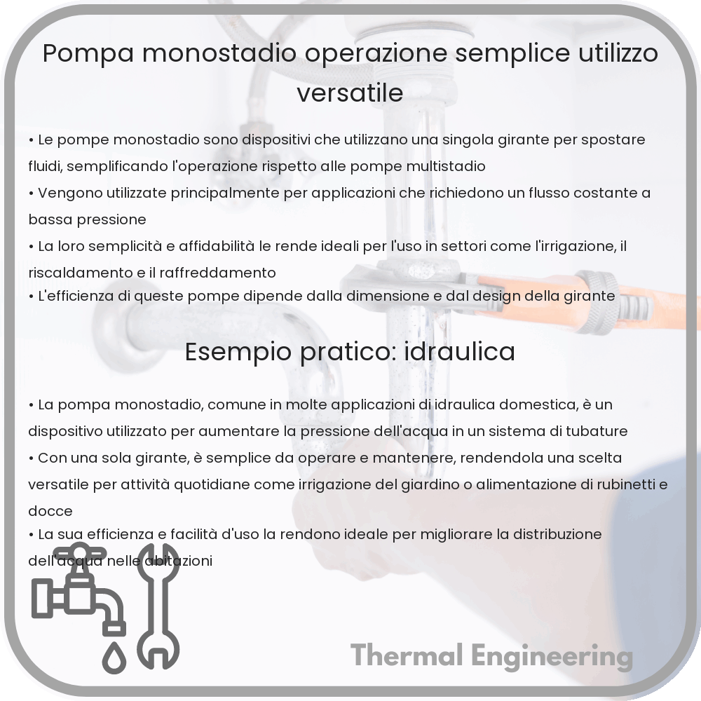 Pompa Monostadio | Operazione Semplice, Utilizzo Versatile