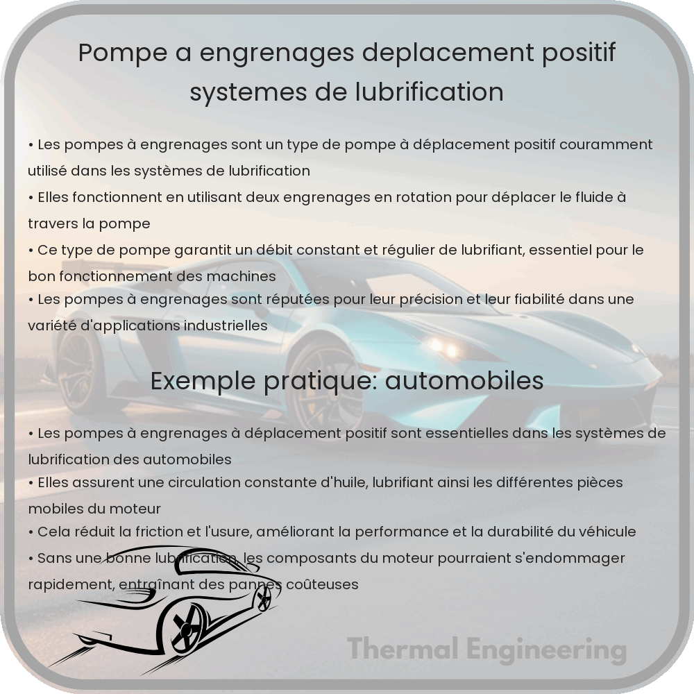 Pompe à Engrenages | Déplacement Positif, Systèmes de Lubrification