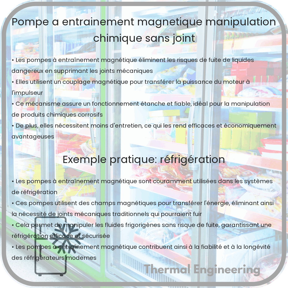 Pompe à Entraînement Magnétique | Manipulation Chimique Sans Joint