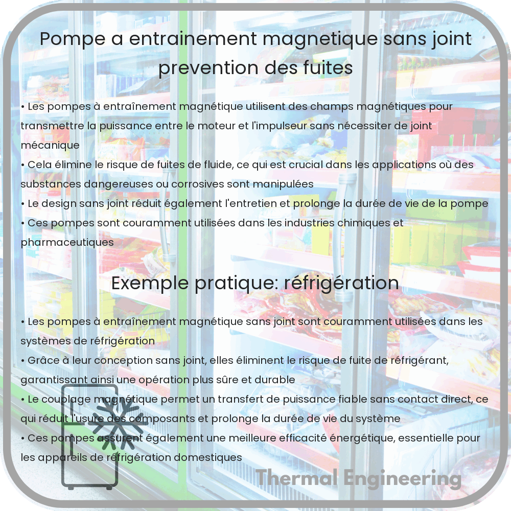 Pompe à Entraînement Magnétique | Sans Joint, Prévention des Fuites