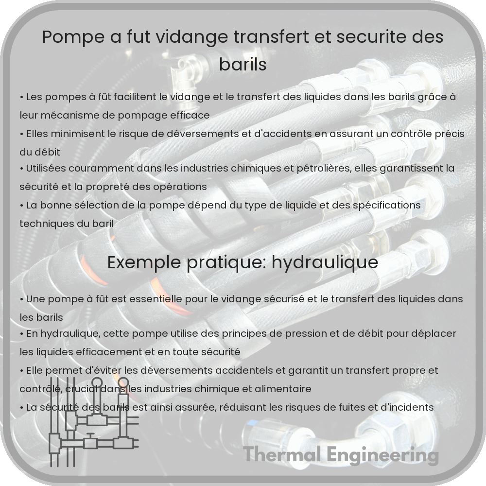 Pompe à fût | Vidange, Transfert et Sécurité des Barils
