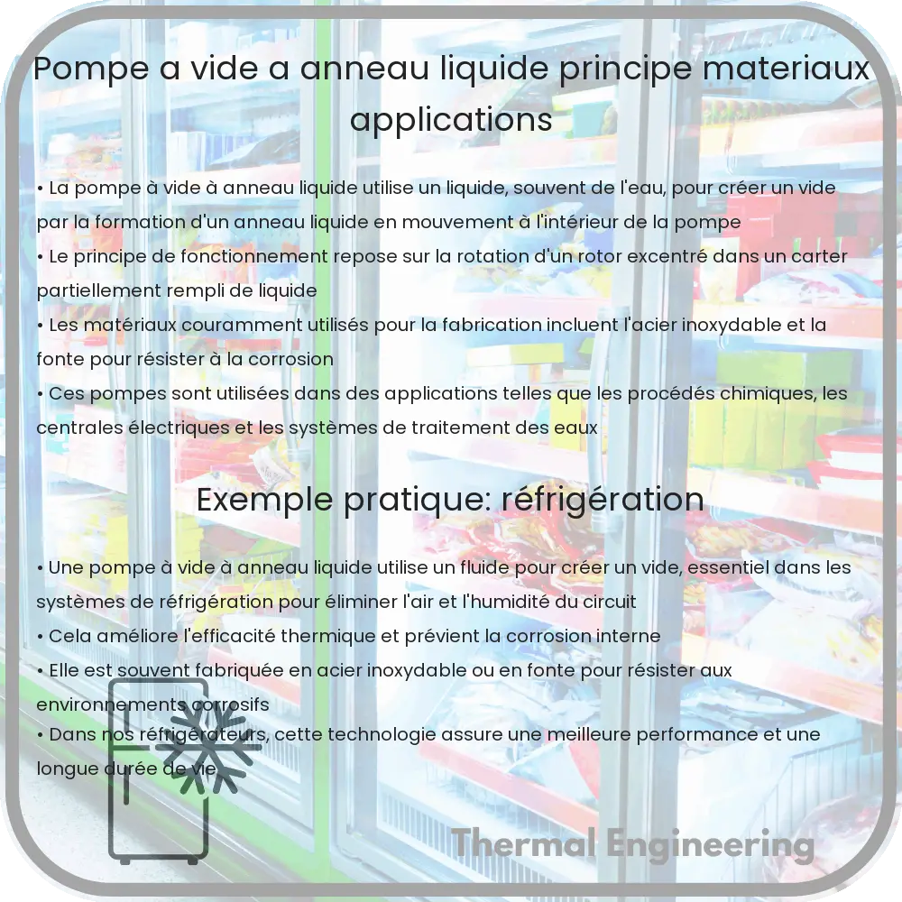 Pompe à vide à anneau liquide | Principe, Matériaux, Applications