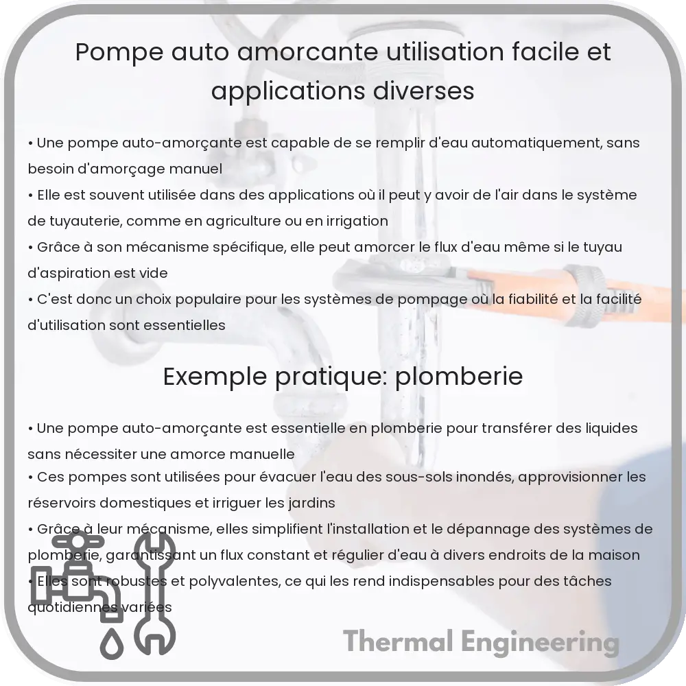 Pompe Auto-Amorçante | Utilisation Facile et Applications Diverses