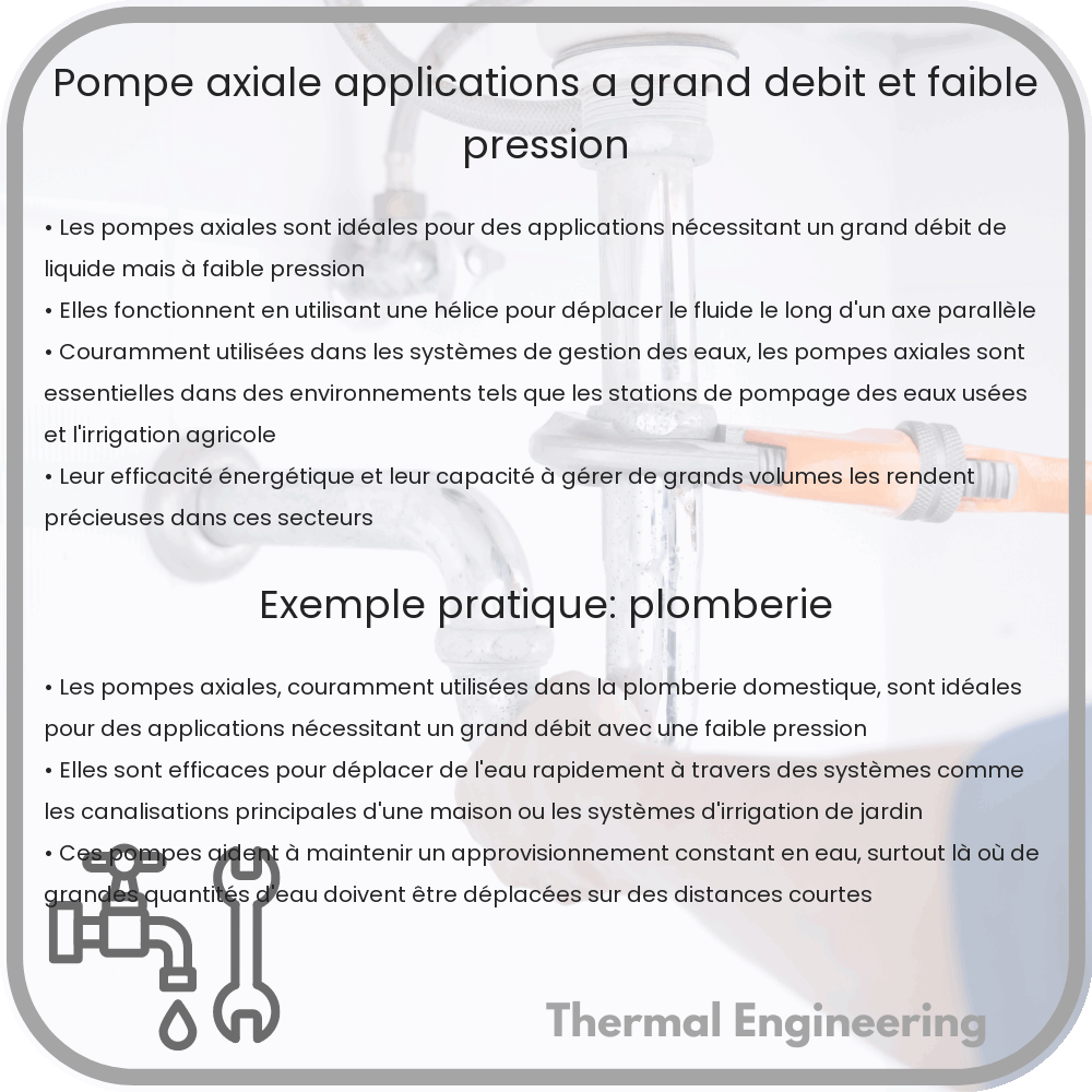 Pompe Axiale | Applications à Grand Débit et Faible Pression