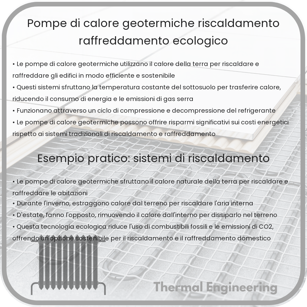 Pompe di Calore Geotermiche | Riscaldamento/Raffreddamento Ecologico
