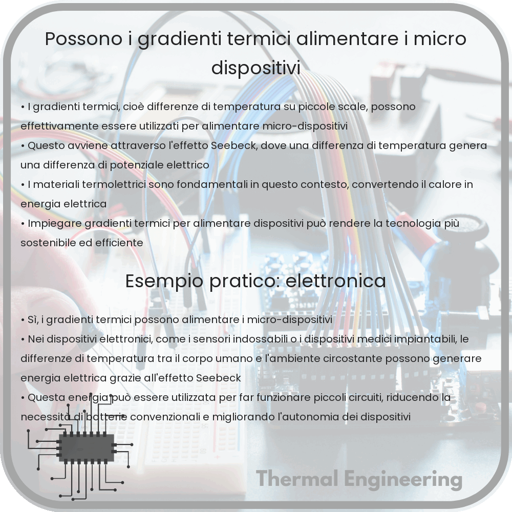 Possono i gradienti termici alimentare i micro-dispositivi?