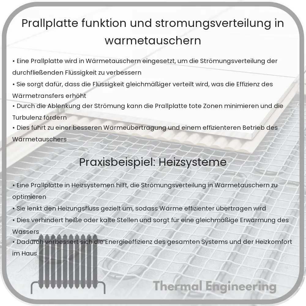 Prallplatte | Funktion und Strömungsverteilung in Wärmetauschern