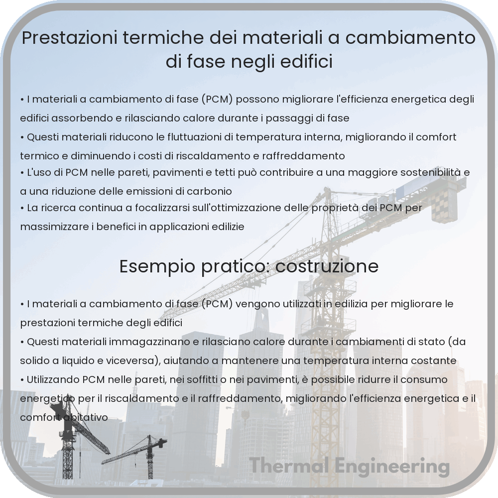 Prestazioni termiche dei materiali a cambiamento di fase negli edifici