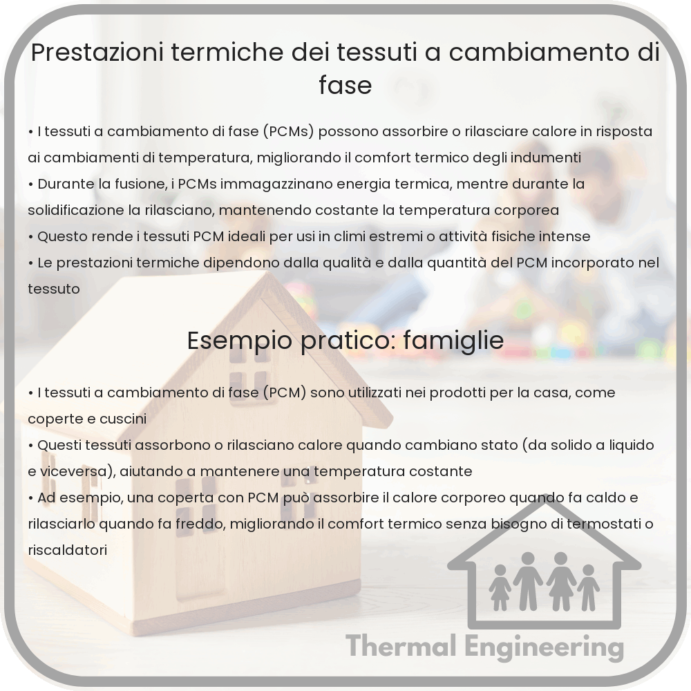 Prestazioni termiche dei tessuti a cambiamento di fase