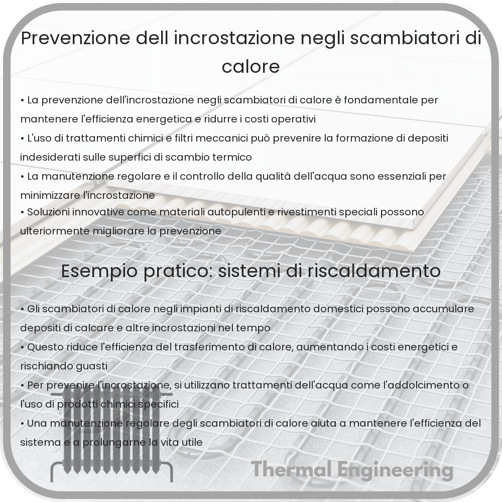 Prevenzione dell'incrostazione negli scambiatori di calore