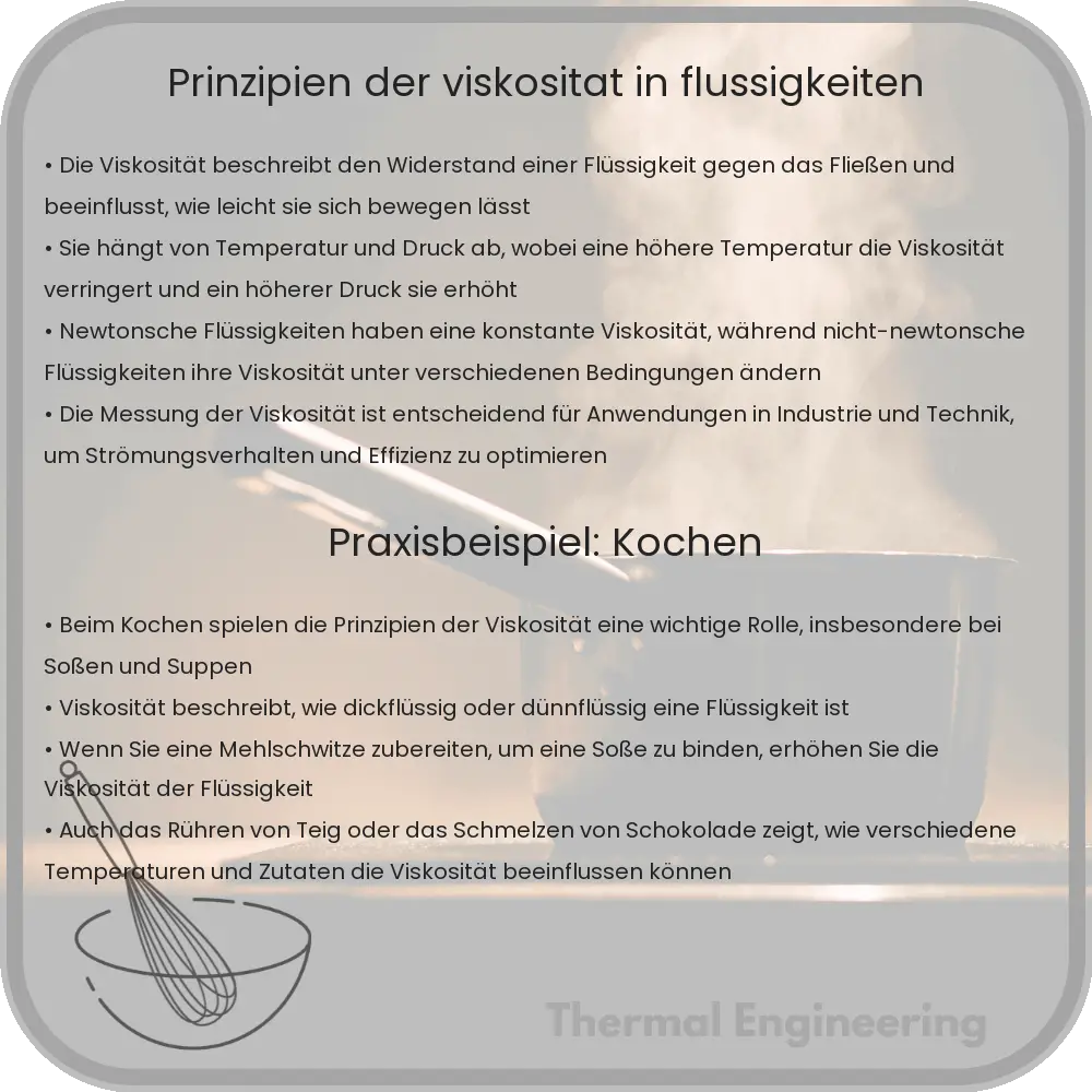 Prinzipien der Viskosität in Flüssigkeiten