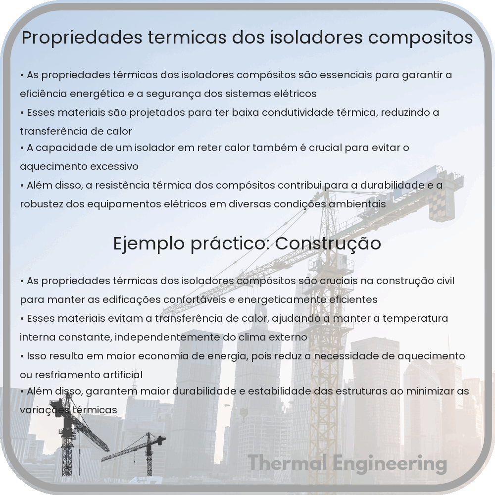 Propriedades Térmicas dos Isoladores Compósitos
