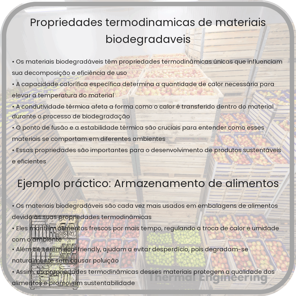 Propriedades Termodinâmicas de Materiais Biodegradáveis