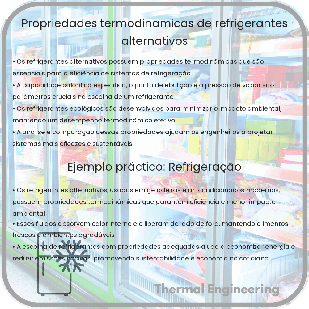 Propriedades Termodinâmicas de Refrigerantes Alternativos