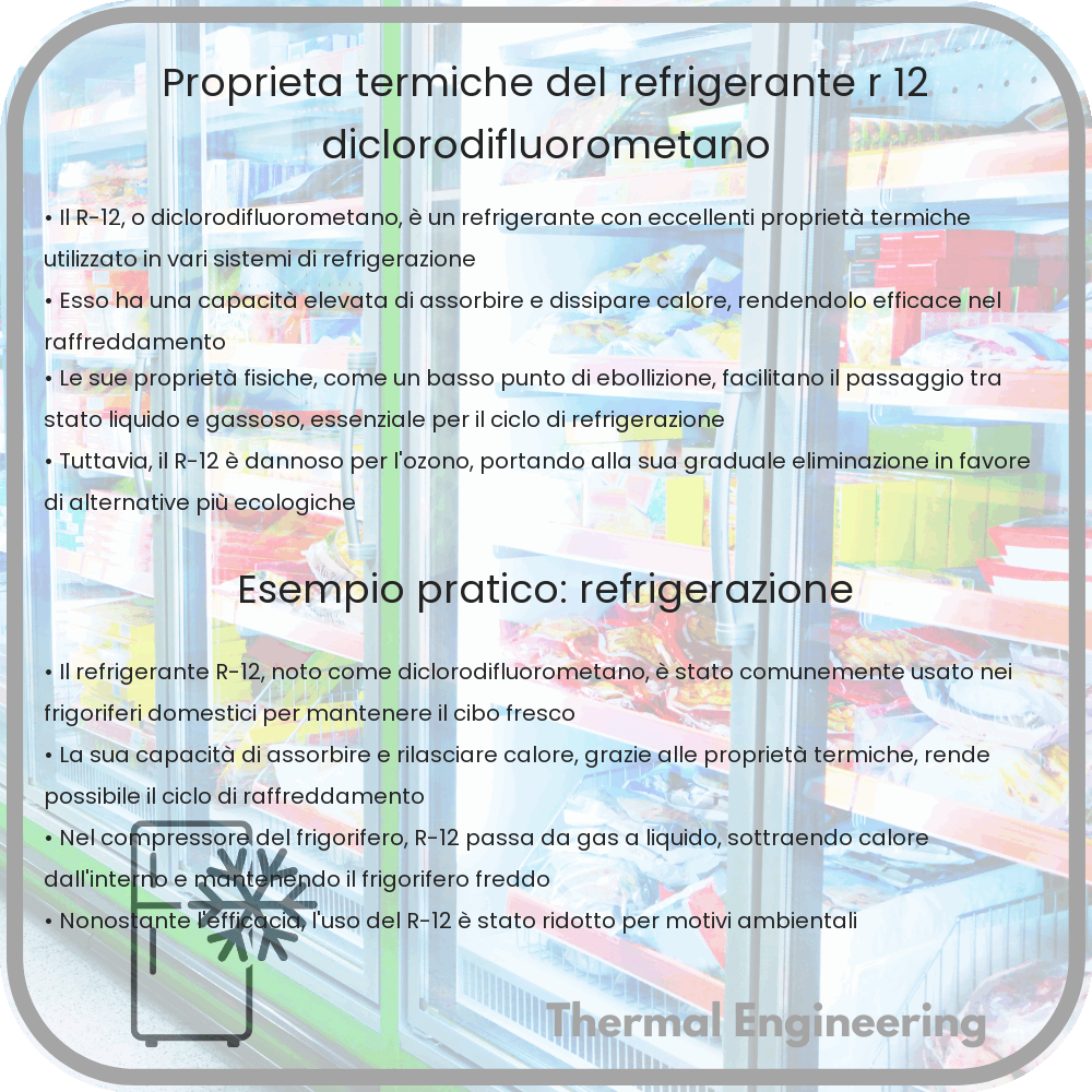 Proprietà Termiche del Refrigerante R-12: Diclorodifluorometano