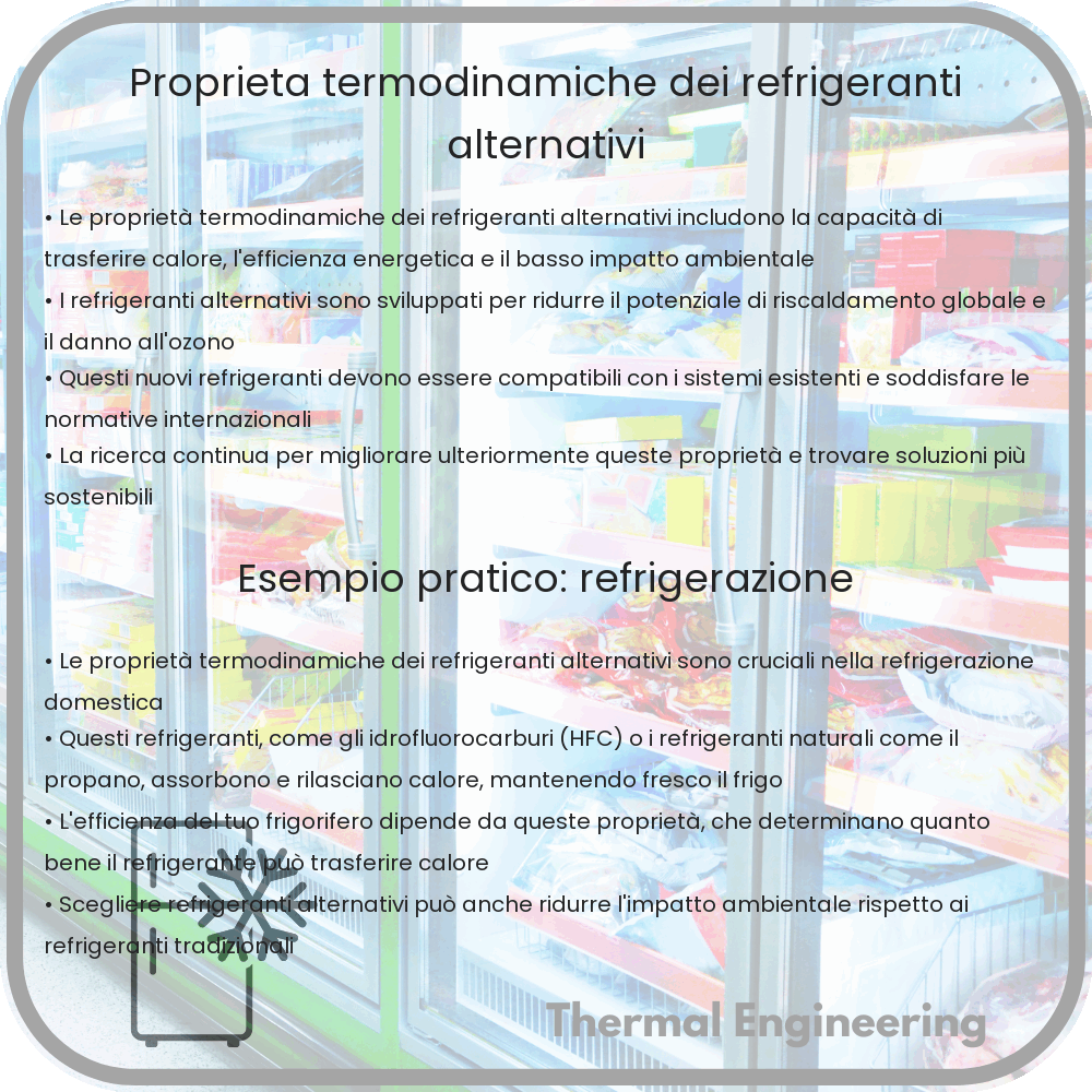 Proprietà termodinamiche dei refrigeranti alternativi