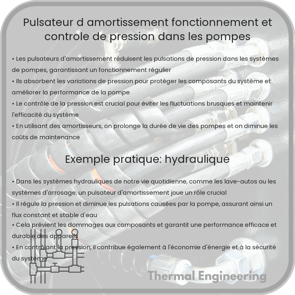 Pulsateur d'Amortissement | Fonctionnement et Contrôle de Pression dans les Pompes