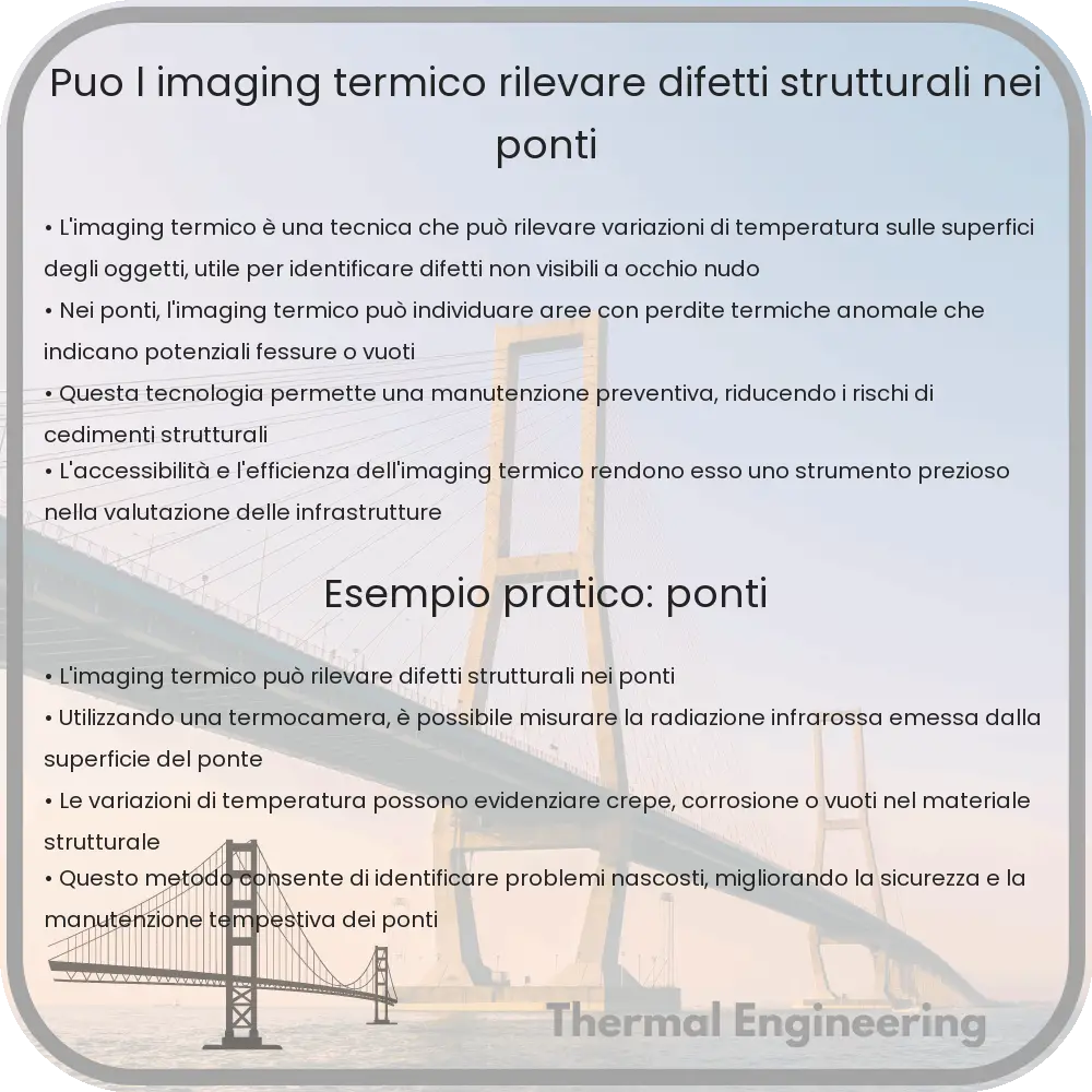 Può l'imaging termico rilevare difetti strutturali nei ponti?