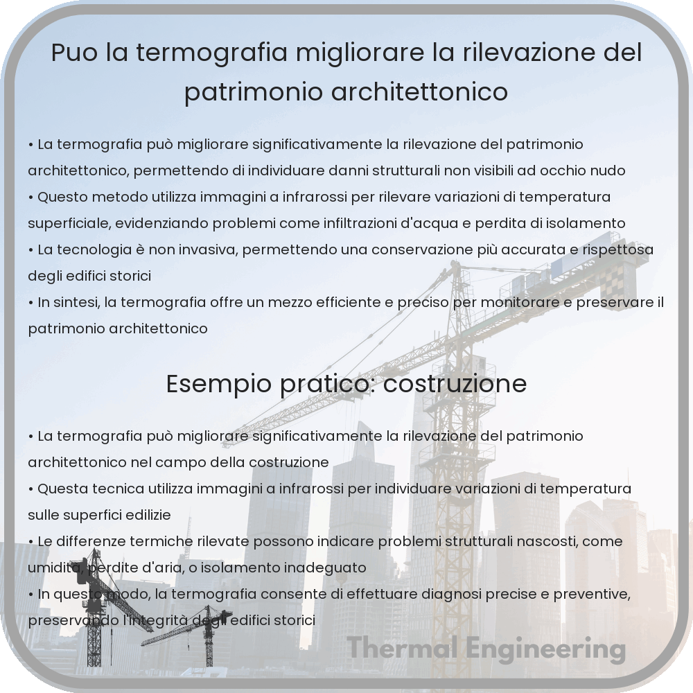 Può la termografia migliorare la rilevazione del patrimonio architettonico?