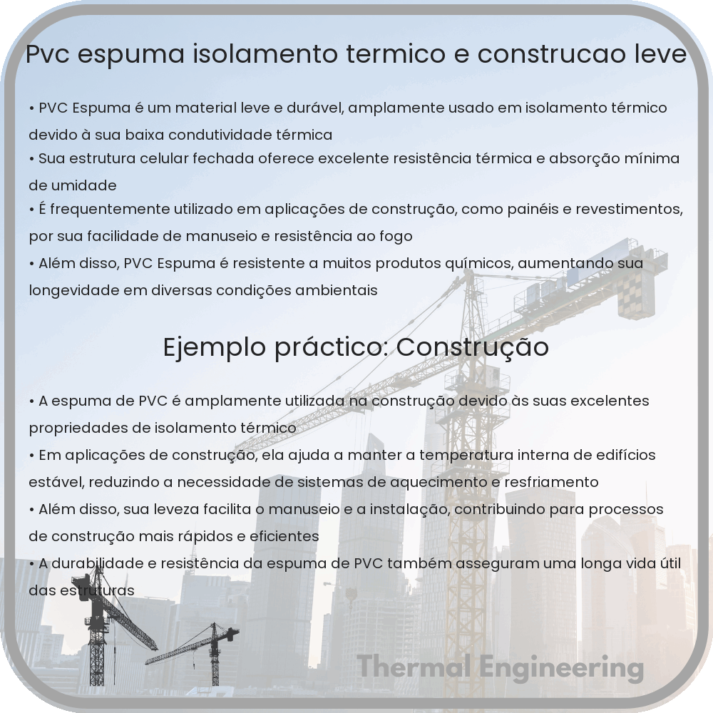 PVC Espuma | Isolamento Térmico e Construção Leve