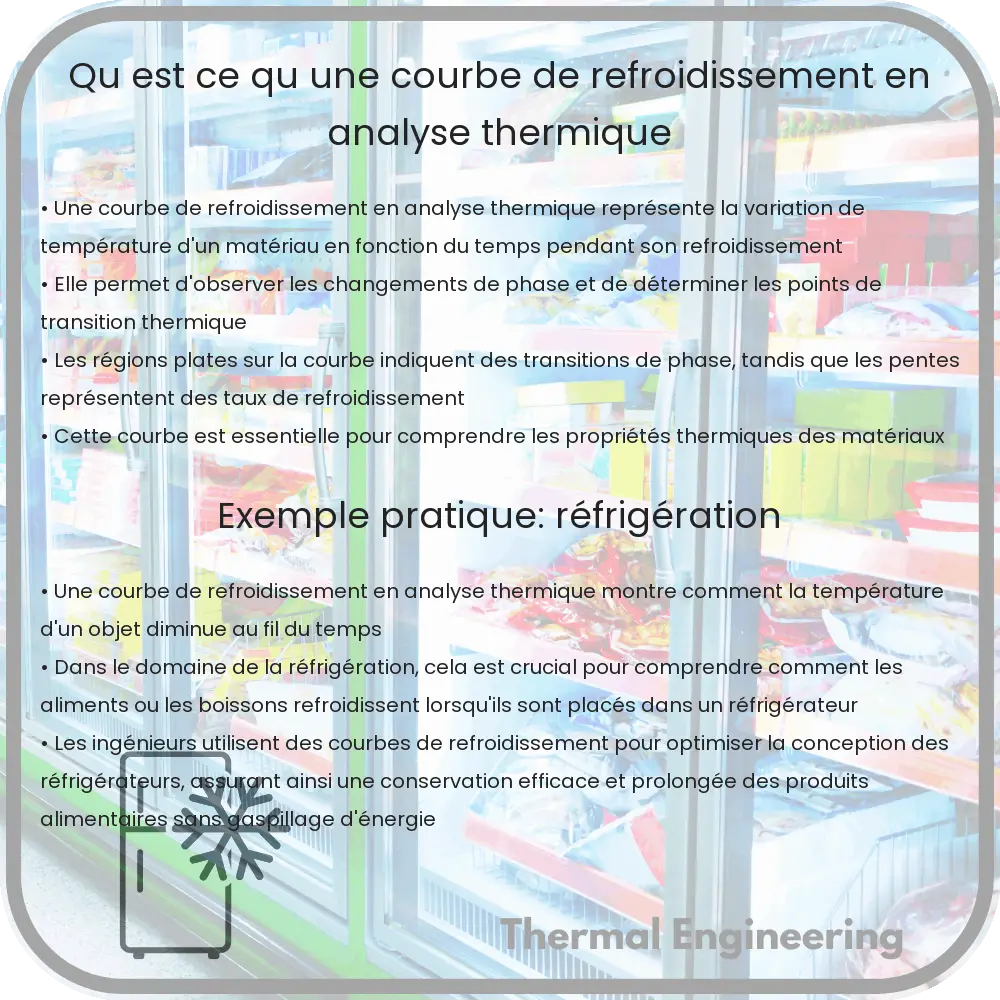 Qu'est-ce qu'une courbe de refroidissement en analyse thermique ?