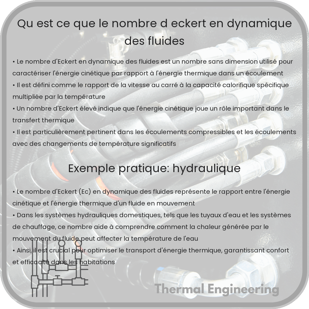 Qu'est-ce que le nombre d'Eckert en dynamique des fluides ?