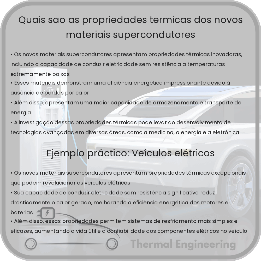 Quais são as propriedades térmicas dos novos materiais supercondutores