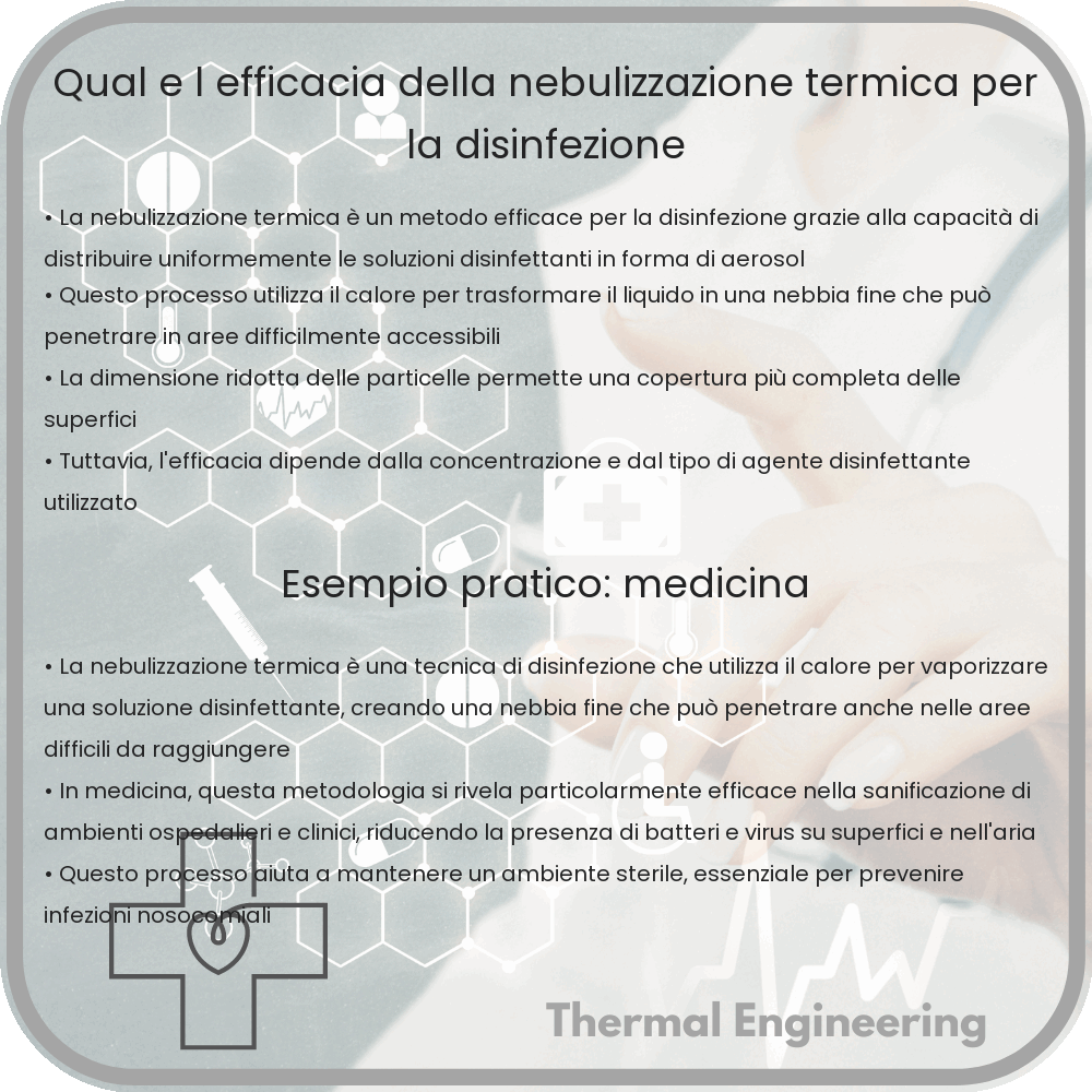 Qual è l'efficacia della nebulizzazione termica per la disinfezione?