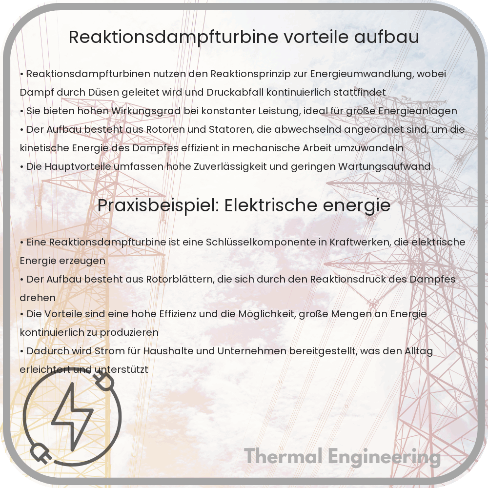 Reaktionsdampfturbine | Vorteile, Aufbau