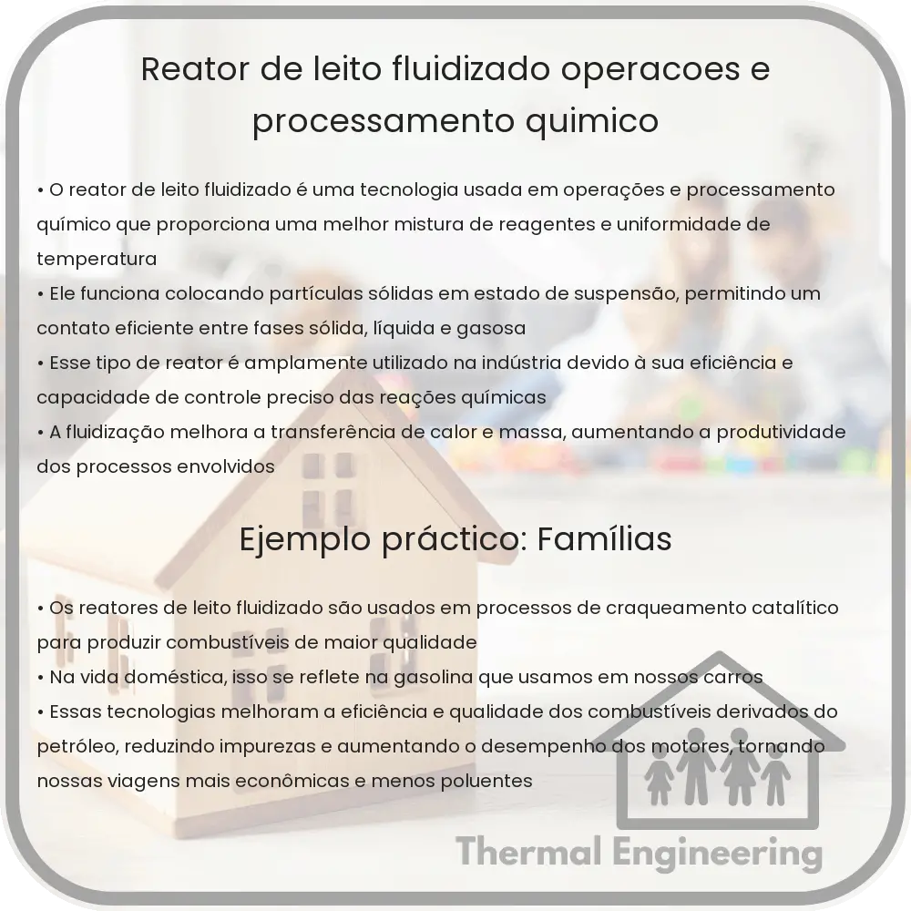 Reator de Leito Fluidizado | Operações e Processamento Químico