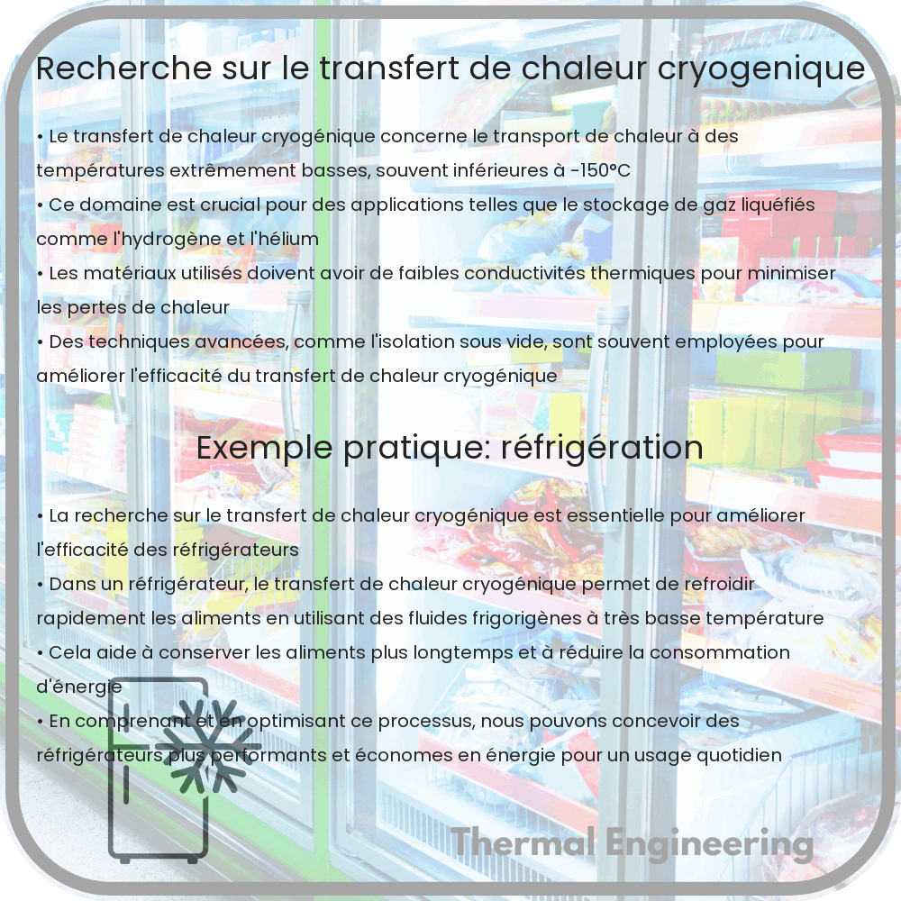 Recherche sur le transfert de chaleur cryogénique