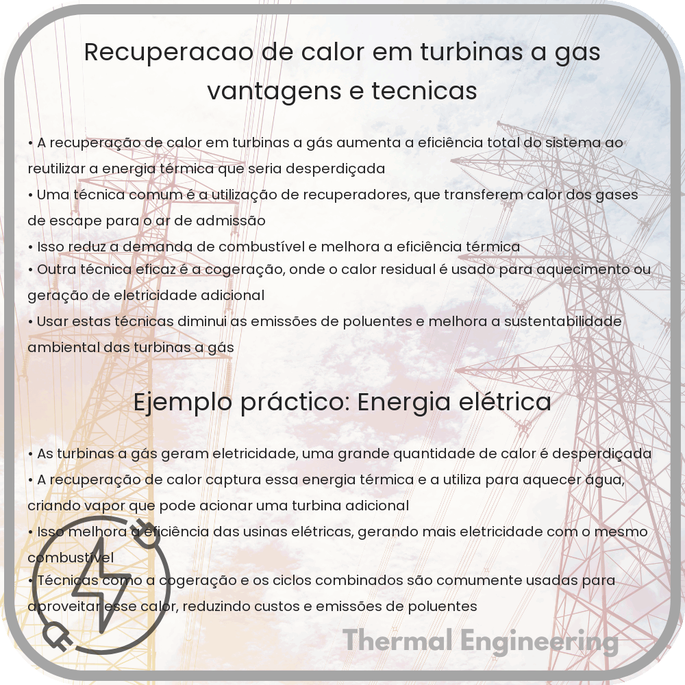 Recuperação de Calor em Turbinas a Gás | Vantagens e Técnicas