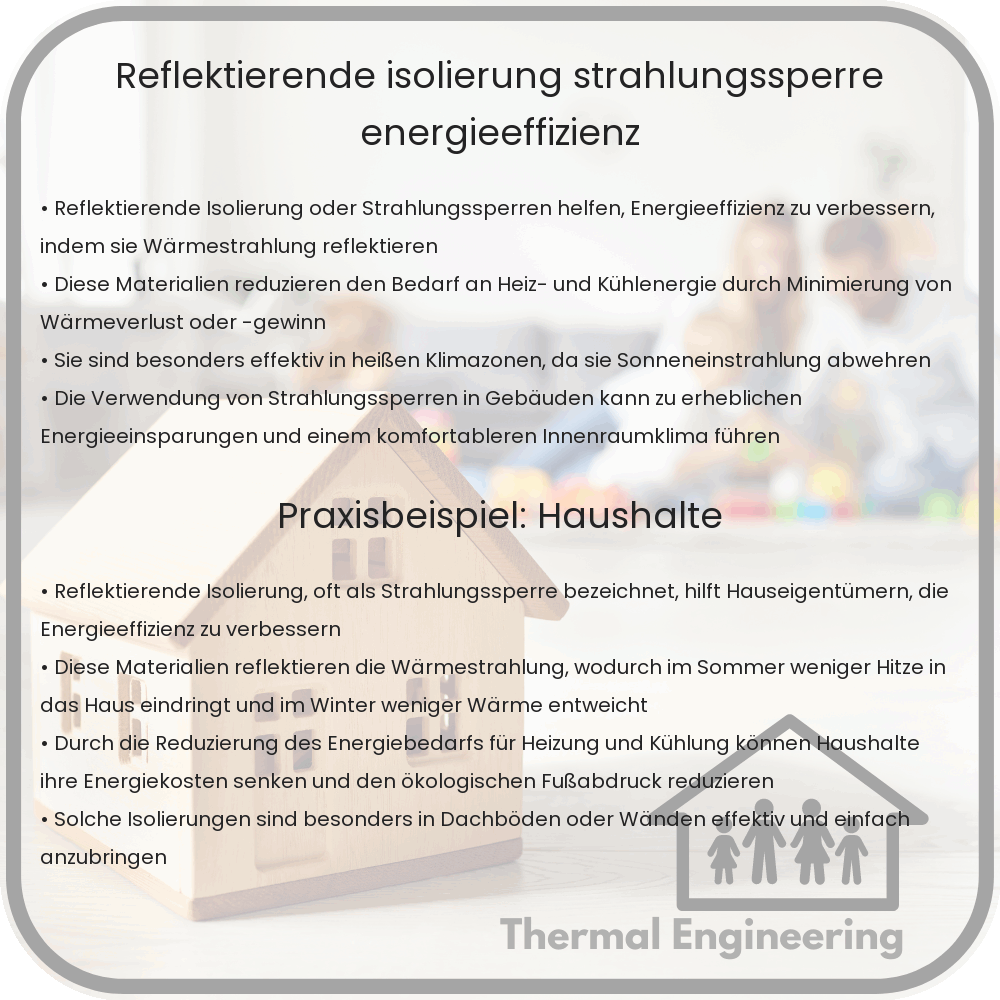 Reflektierende Isolierung | Strahlungssperre, Energieeffizienz